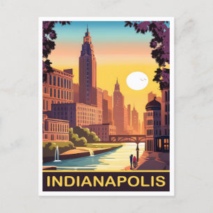Carte Postale Indianapolis, White River, Indiana State, Voyage