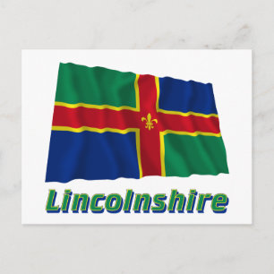 Carte Postale Indicateur d'agitation Lincolnshire avec nom