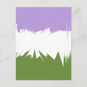 Carte Postale Indicateur de la fierté de la genderqueer Abstrait