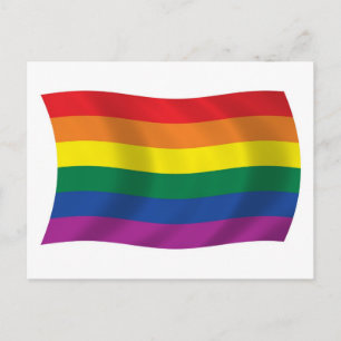 Carte postale Indicateur de mouvement gay pride