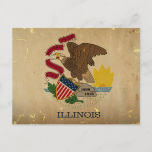 Carte Postale Indicateur d'état de l'Illinois VINTAGE.png