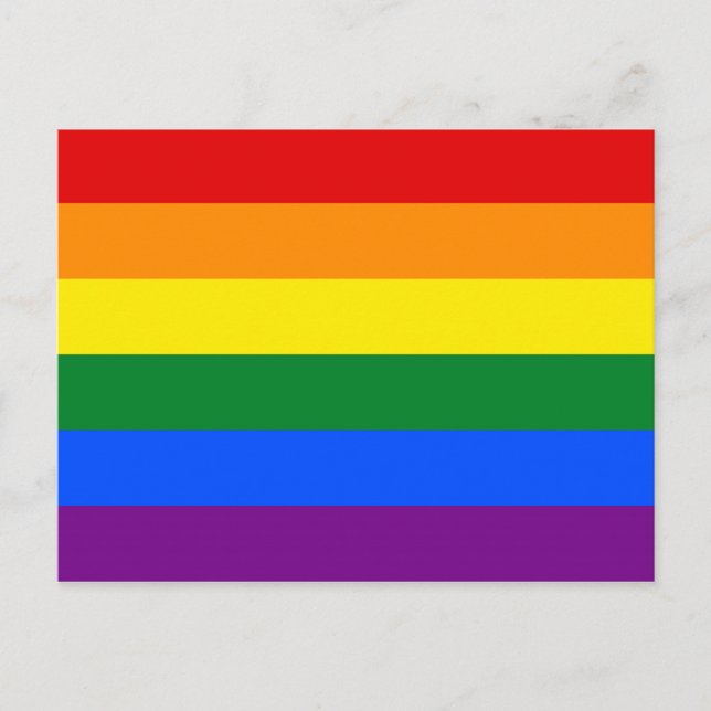 Carte Postale Indicateur Gay pride arc-en-ciel (Devant)