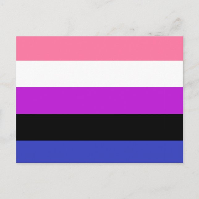 Carte Postale Indicateur Genderfluide (Devant)