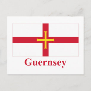 Carte Postale Indicateur Guernesey avec nom