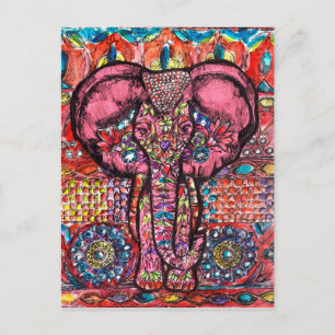 Carte postale indienne Elephant