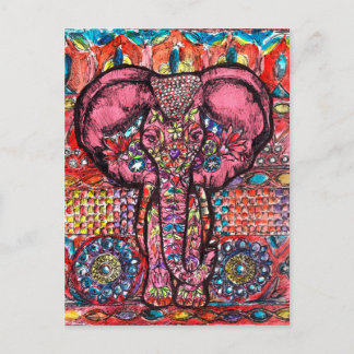 Carte postale indienne Elephant