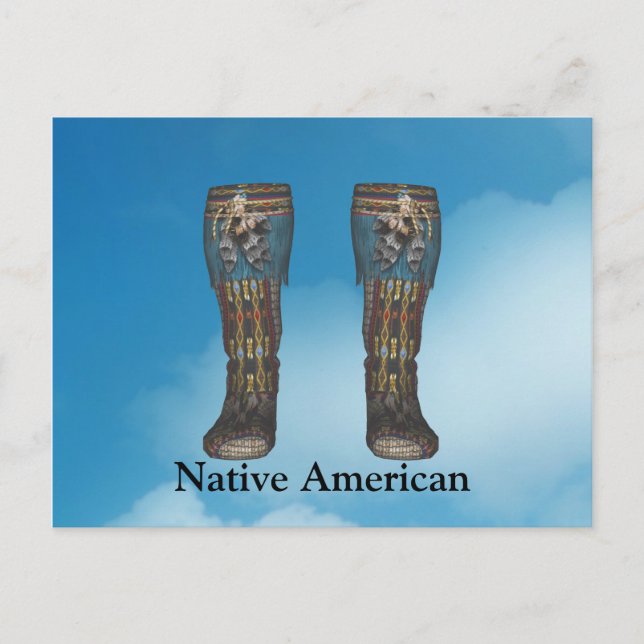 Carte postale indienne Mans Boots (Devant)