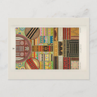 Carte Postale Indigenous patterns in textiles postcard