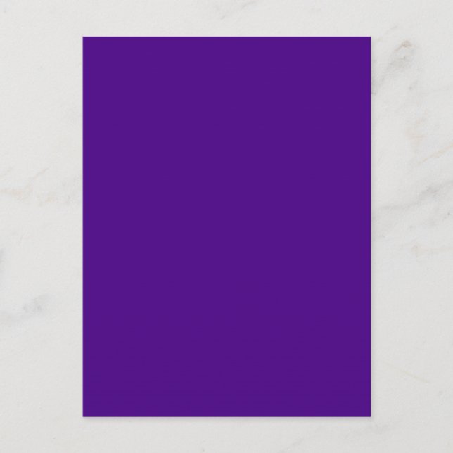 Carte Postale Indigo Dark Royal Purple Arrière - plan couleur (Devant)