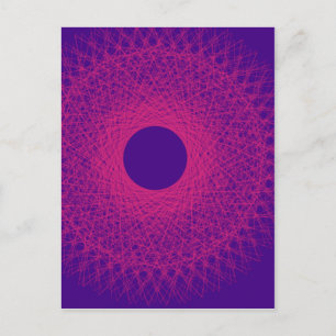 Carte Postale indigo et violet art abstrait