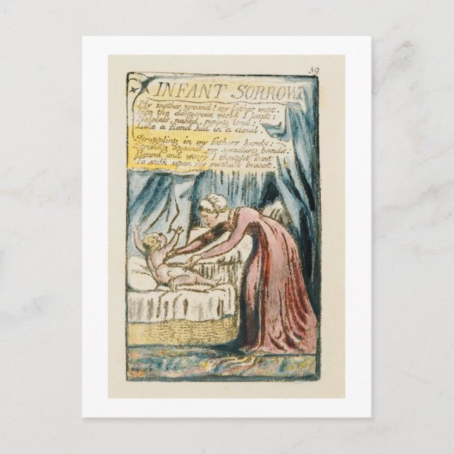 Carte Postale 'Infant Sorrow', assiette 39 (Bentley 48) de 'Song (Devant)