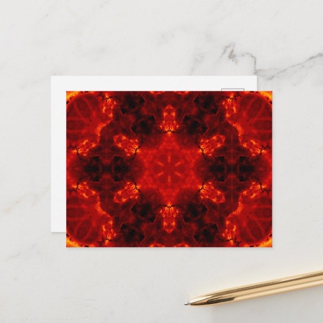 Carte Postale Inferno Nexus – Kaléidoscope de Feu Art (Devant/Arrière en situation)