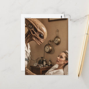 Carte Postale Infirmière Alien