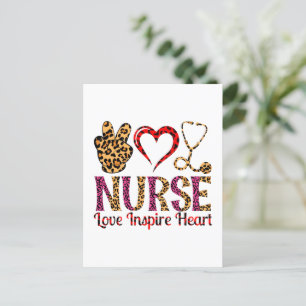 Carte Postale Infirmière Amour Inspirer Coeur - Infirmière Motiv