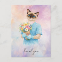 Infirmière aux fleurs de la part de l'équipe soign