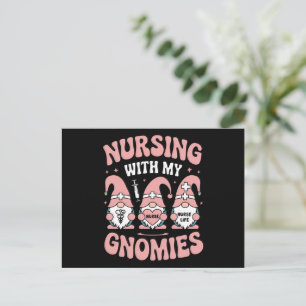 Carte Postale Infirmière avec mes Gnomies Infirmière Gnome Vie V
