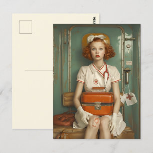Carte Postale Infirmière blessée