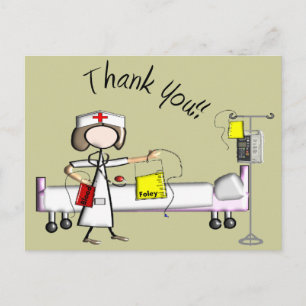 Carte Postale Infirmière Cadeaux "Merci"