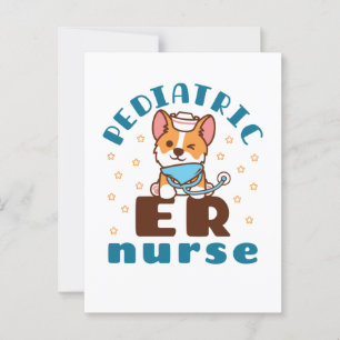 Carte Postale Infirmière en soins infirmiers pédiatriques