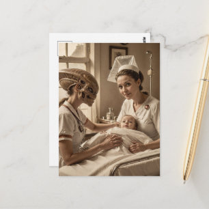 Carte Postale Infirmière extraterrestre