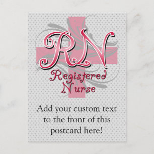 Carte Postale Infirmière inscrite, persiennes de croix roses