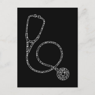 Carte Postale Infirmière médecin Stethoscope Infirmière