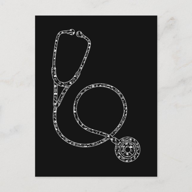 Carte Postale Infirmière médecin Stethoscope Infirmière (Devant)