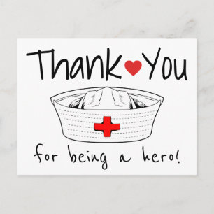 Carte Postale Infirmière Médicale Casquette en soins infirmiers 