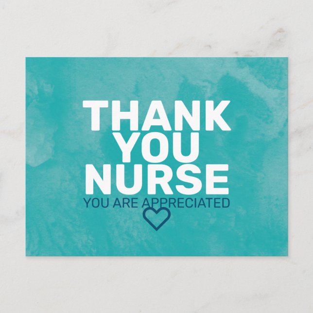 Carte Postale Infirmière Merci : Vous êtes apprécié dans le Turq (Devant)