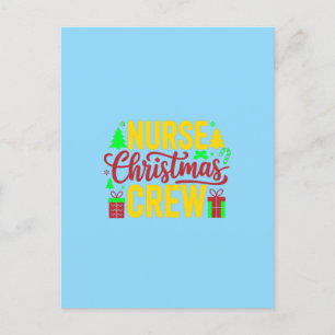 Carte Postale Infirmière Noël Crew Art numérique Design