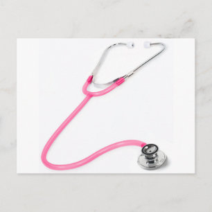 Carte Postale Infirmière Pink Stethoscope EMT