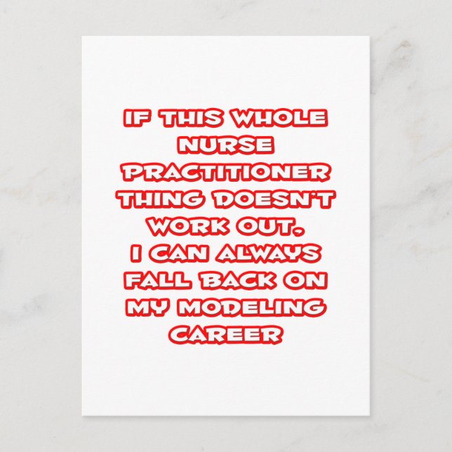 Carte Postale Infirmière Praticien Humour ... Modélisation de la (Devant)