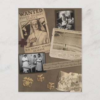 Carte postale infirmière vintage