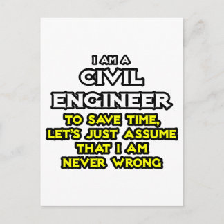 Carte Postale Ingénieur Civil...Supposons Que Je Ne Me Trompe Ja
