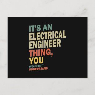 Carte Postale Ingénieur électrique Titre du travail Cadeau