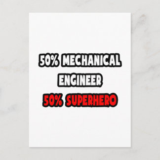 Carte Postale Ingénieur mi-mécanique ... Half Superhero