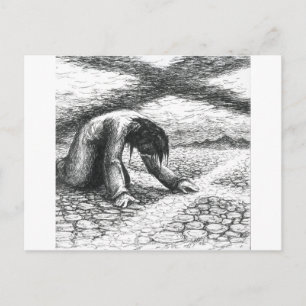 Carte Postale Inktober 2018 Jour 7 - Épuisé