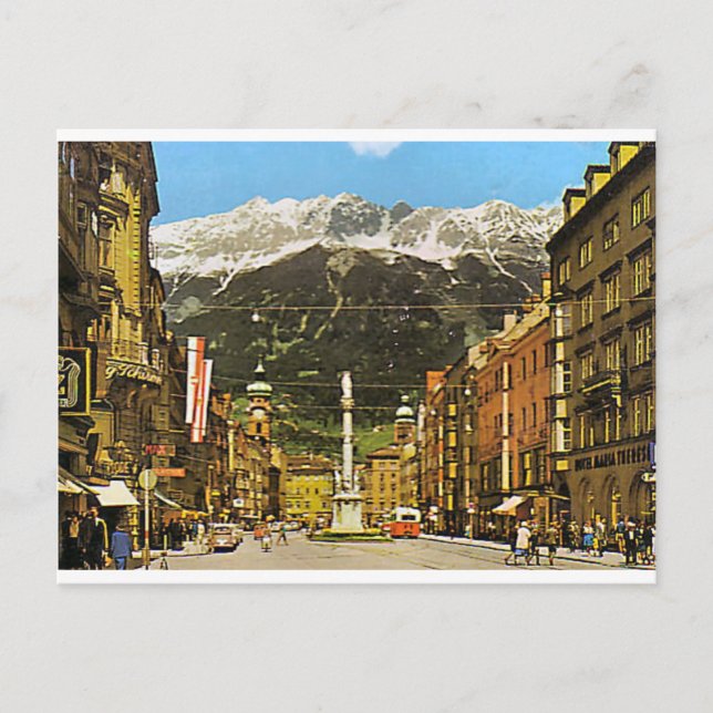 Carte Postale Innsbruck, Maria Theresa Strasse, 1950 (Devant)