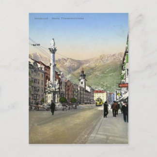 Carte Postale Innsbruck, Maria Theresa Strasse, Tramway