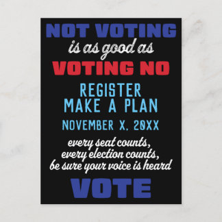Carte Postale Inscrivez-vous et planifiez un vote