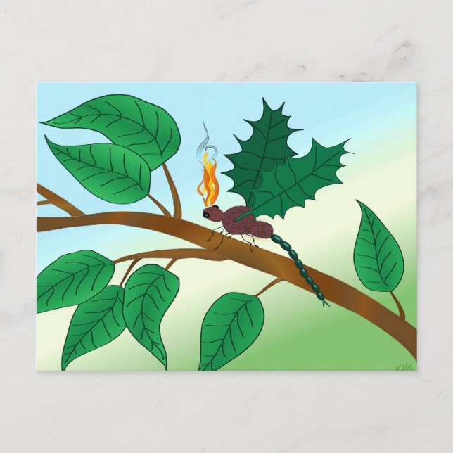 Carte Postale Insectes De Verre À La Recherche - Snapdragon-Fly (Devant)