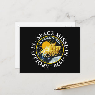 Carte Postale Insigne de la mission spatiale Apollo 13 1970