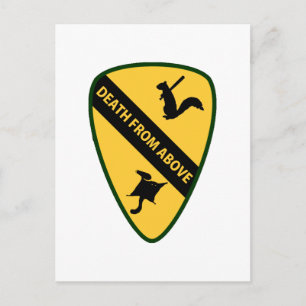 Carte Postale Insigne de la première cavalerie aérienne d'écureu