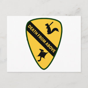 Carte Postale Insigne de la première cavalerie aérienne d'écureu