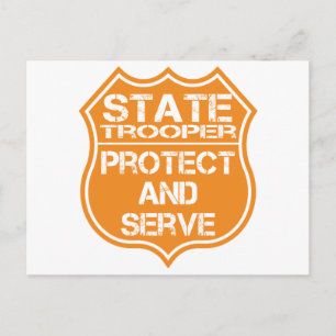 Carte Postale Insigne de l'état de la réserve Protéger et servir