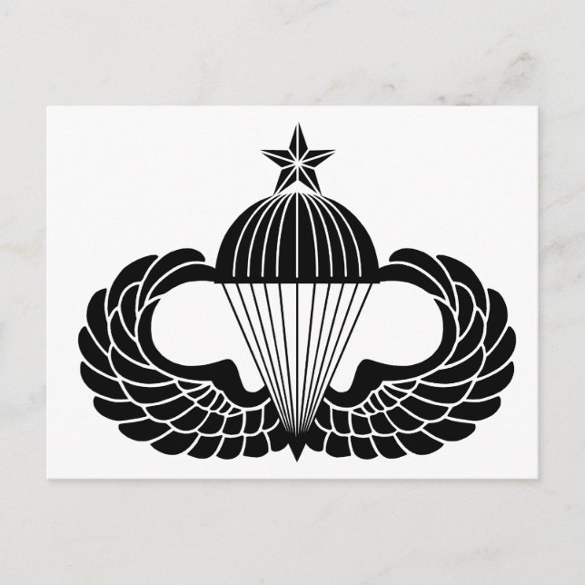 Carte Postale Insigne de parachutiste, Senior (Devant)