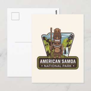 Carte Postale Insigne de voyage du Parc national des Samoa améri