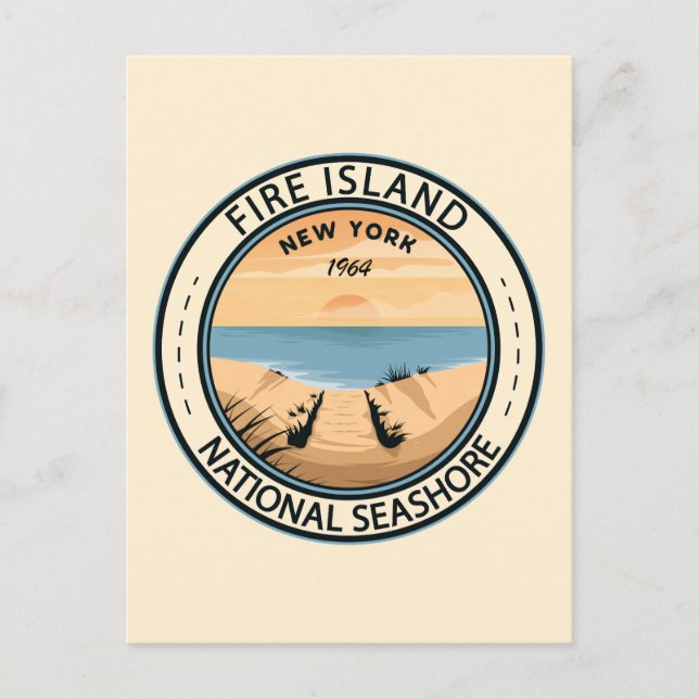 Carte Postale Insigne Fire Island National Seashore New York (Devant)