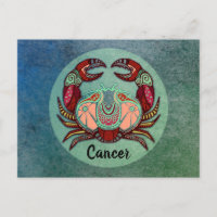 Insigne rétro du crabe du cancer