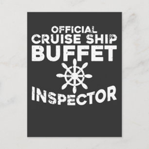 Carte Postale Inspecteur de buffet Funny Cruise Ship